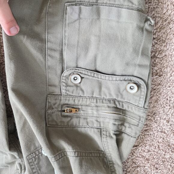 Vintage Y2K Baggy Cargo Pants Womens 11 Olive Green Army Gorpcore Skater 2000s - Picture 3 of 11
